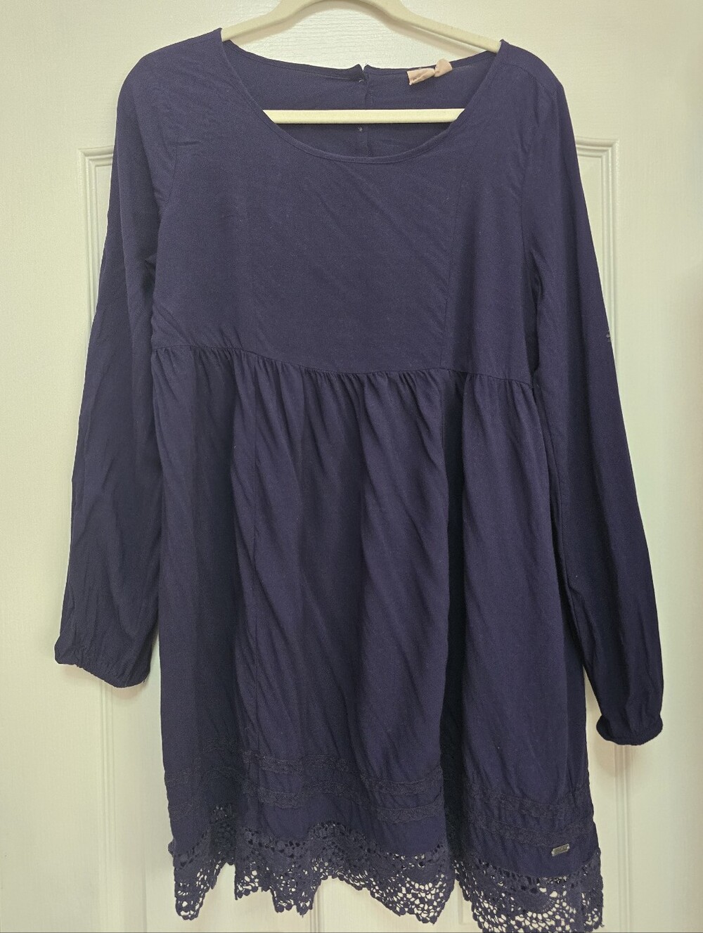 Roxy Babydoll Dress - Navy Blue, size Small